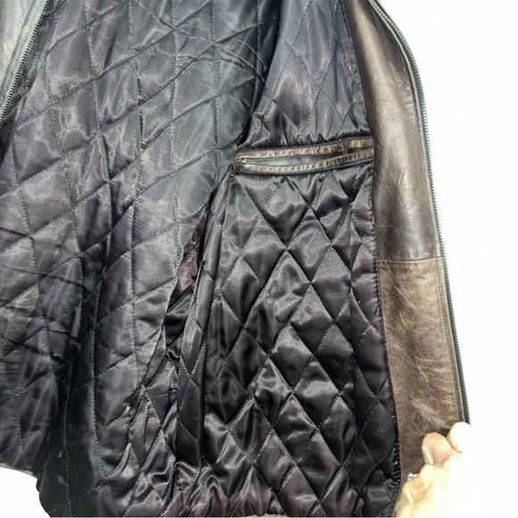 Banana Republic Brown Leather Jacket XL - Picture 5 of 9